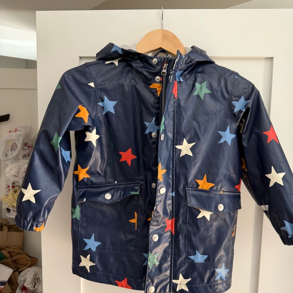 Starry Kids Raincoat - Navy